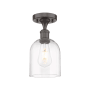 Innovations Lighting Bella 6" Wide Semi-Flush Ceiling Fixture Oil Rubbed Bronze / Clear