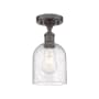Innovations Lighting Bella 6" Wide Semi-Flush Ceiling Fixture Oil Rubbed Bronze / Seedy