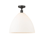 Innovations Lighting Bristol Glass 16" Wide Semi-Flush Ceiling Fixture Oil Rubbed Bronze / Matte White