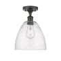 Innovations Lighting Bristol 9" Wide Semi-Flush Ceiling Fixture Oil Rubbed Bronze / Seedy