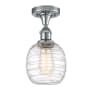 Innovations Lighting Belfast 6" Wide Semi-Flush Globe Ceiling Fixture Polished Chrome / Deco Swirl