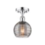Innovations Lighting Athens Deco Swirl 6" Wide Semi-Flush Ceiling Fixture Polished Chrome