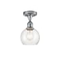 Innovations Lighting Athens Deco Swirl 6" Wide Semi-Flush Ceiling Fixture Polished Chrome / Seedy