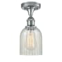 Innovations Lighting Caledonia Single Light 5" Wide Semi-Flush Ceiling Fixture Polished Chrome / Mouchette