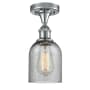 Innovations Lighting Caledonia Single Light 5" Wide Semi-Flush Ceiling Fixture Polished Chrome / Charcoal