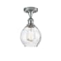 Innovations Lighting Small Waverly 6" Wide Semi-Flush Ceiling Fixture Polished Chrome / Clear
