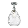 Innovations Lighting Large Waverly 8" Wide Semi-Flush Ceiling Fixture Polished Chrome / Clear
