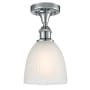 Innovations Lighting Castile 6" Wide Semi-Flush Ceiling Fixture Polished Chrome / White