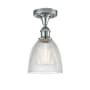 Innovations Lighting Castile 6" Wide Semi-Flush Ceiling Fixture Polished Chrome / Clear