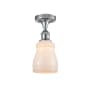 Innovations Lighting Ellery 5" Wide Semi-Flush Ceiling Fixture Polished Chrome / White