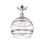 Innovations Lighting Rochester 10" Wide Semi-Flush Ceiling Fixture Polished Chrome / Clear