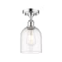 Innovations Lighting Bella 6" Wide Semi-Flush Ceiling Fixture Polished Chrome / Clear