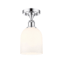 Innovations Lighting Bella 6" Wide Semi-Flush Ceiling Fixture Polished Chrome / White