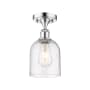 Innovations Lighting Bella 6" Wide Semi-Flush Ceiling Fixture Polished Chrome / Seedy