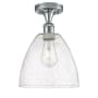 Innovations Lighting Bristol 9" Wide Semi-Flush Ceiling Fixture Polished Chrome / Seedy