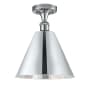 Innovations Lighting Cone 12" Wide Semi-Flush Ceiling Fixture Polished Chrome