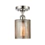 Innovations Lighting Cobbleskill 5" Wide Semi-Flush Ceiling Fixture Polished Nickel / Mercury