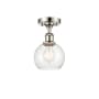 Innovations Lighting Athens Deco Swirl 6" Wide Semi-Flush Ceiling Fixture Polished Nickel / Seedy