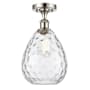 Innovations Lighting Large Waverly 8" Wide Semi-Flush Ceiling Fixture Polished Nickel / Clear