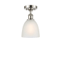 Innovations Lighting Castile 6" Wide Semi-Flush Ceiling Fixture Polished Nickel / White