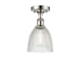 Innovations Lighting Castile 6" Wide Semi-Flush Ceiling Fixture Polished Nickel / Clear