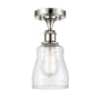 Innovations Lighting Ellery 5" Wide Semi-Flush Ceiling Fixture Polished Nickel / Clear
