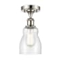 Innovations Lighting Ellery 5" Wide Semi-Flush Ceiling Fixture Polished Nickel / Seedy