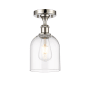 Innovations Lighting Bella 6" Wide Semi-Flush Ceiling Fixture Polished Nickel / Clear