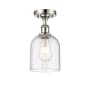 Innovations Lighting Bella 6" Wide Semi-Flush Ceiling Fixture Polished Nickel / Seedy