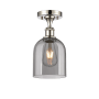Innovations Lighting Bella 6" Wide Semi-Flush Ceiling Fixture Polished Nickel / Smoked