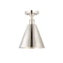 Innovations Lighting Ballston Cone 8" Wide Semi-Flush Ceiling Fixture Polished Nickel