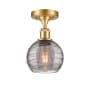 Innovations Lighting Athens Deco Swirl 6" Wide Semi-Flush Ceiling Fixture Satin Gold