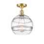 Innovations Lighting Rochester 10" Wide Semi-Flush Ceiling Fixture Satin Gold / Clear