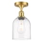 Innovations Lighting Bella 6" Wide Semi-Flush Ceiling Fixture Satin Gold / Clear
