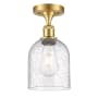 Innovations Lighting Bella 6" Wide Semi-Flush Ceiling Fixture Satin Gold / Seedy