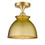 Innovations Lighting Adirondack 9" Wide Semi-Flush Ceiling Fixture Satin Gold