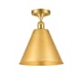 Innovations Lighting Ballston Cone 12" Wide Semi-Flush Ceiling Fixture Satin Gold