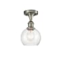 Innovations Lighting Athens Deco Swirl 6" Wide Semi-Flush Ceiling Fixture Brushed Satin Nickel / Seedy