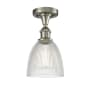Innovations Lighting Castile 6" Wide Semi-Flush Ceiling Fixture Brushed Satin Nickel / Clear