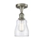 Innovations Lighting Ellery 5" Wide Semi-Flush Ceiling Fixture Brushed Satin Nickel / Clear