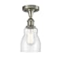 Innovations Lighting Ellery 5" Wide Semi-Flush Ceiling Fixture Brushed Satin Nickel / Seedy