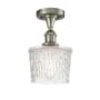 Innovations Lighting Niagra 7" Wide Semi-Flush Ceiling Fixture Brushed Satin Nickel / Clear