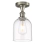 Innovations Lighting Bella 6" Wide Semi-Flush Ceiling Fixture Brushed Satin Nickel / Clear