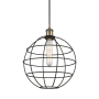 Innovations Lighting Lake Placid 12" Wide Cage Pendant with Shade Antique Brass / Matte Black