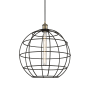 Innovations Lighting Lake Placid 16" Wide Globe Cage Pendant with Shade Antique Brass / Matte Black