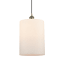 Innovations Lighting Cobbleskill 9" Wide Mini Pendant Matte White / Antique Brass