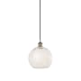 Innovations Lighting White Mouchette 10" Wide Suspension Pendant Antique Brass