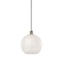 Innovations Lighting White Mouchette 12" Wide Suspension Pendant Antique Brass