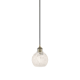 Innovations Lighting White Mouchette 6" Wide Suspension Mini Pendant Antique Brass