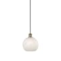 Innovations Lighting White Mouchette 8" Wide Suspension Mini Pendant Antique Brass